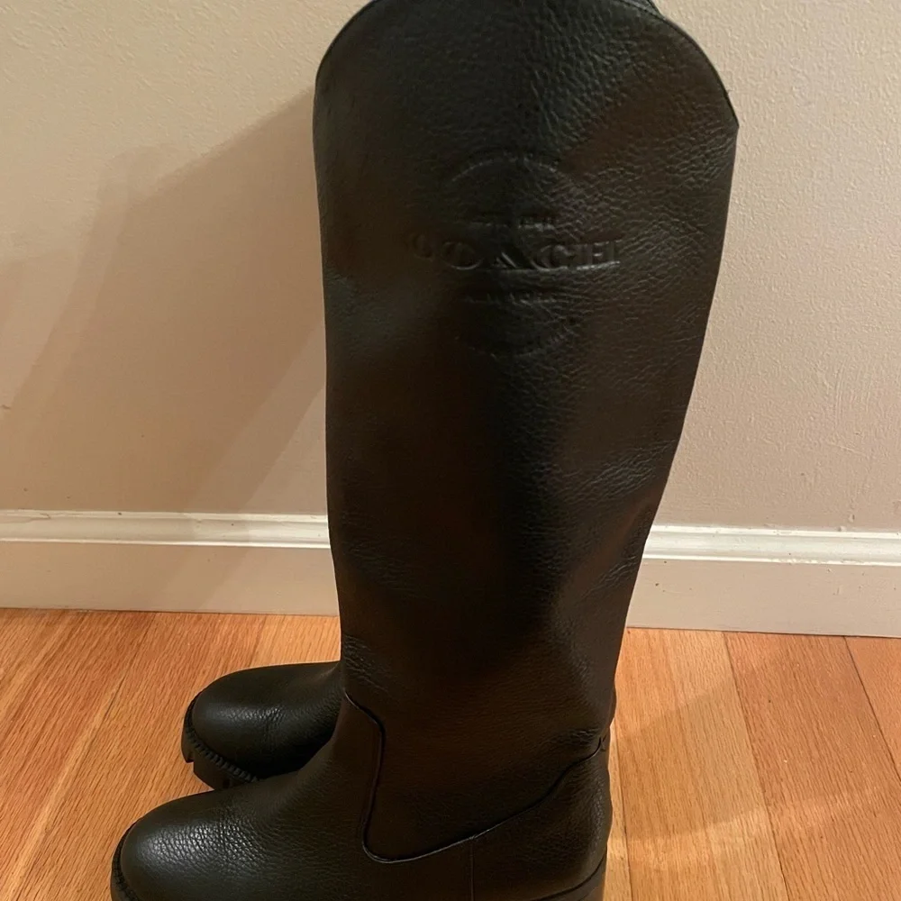 Coach Women’s Cindy Heeled Boots in Black size 7